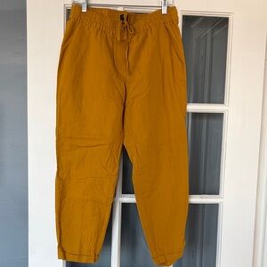 J. Crew Mustard Linen Pants
